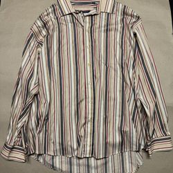 Burberry London Men's Cotton Long Sleeve Button-Up Shirt XXL Beige, lightly used. 