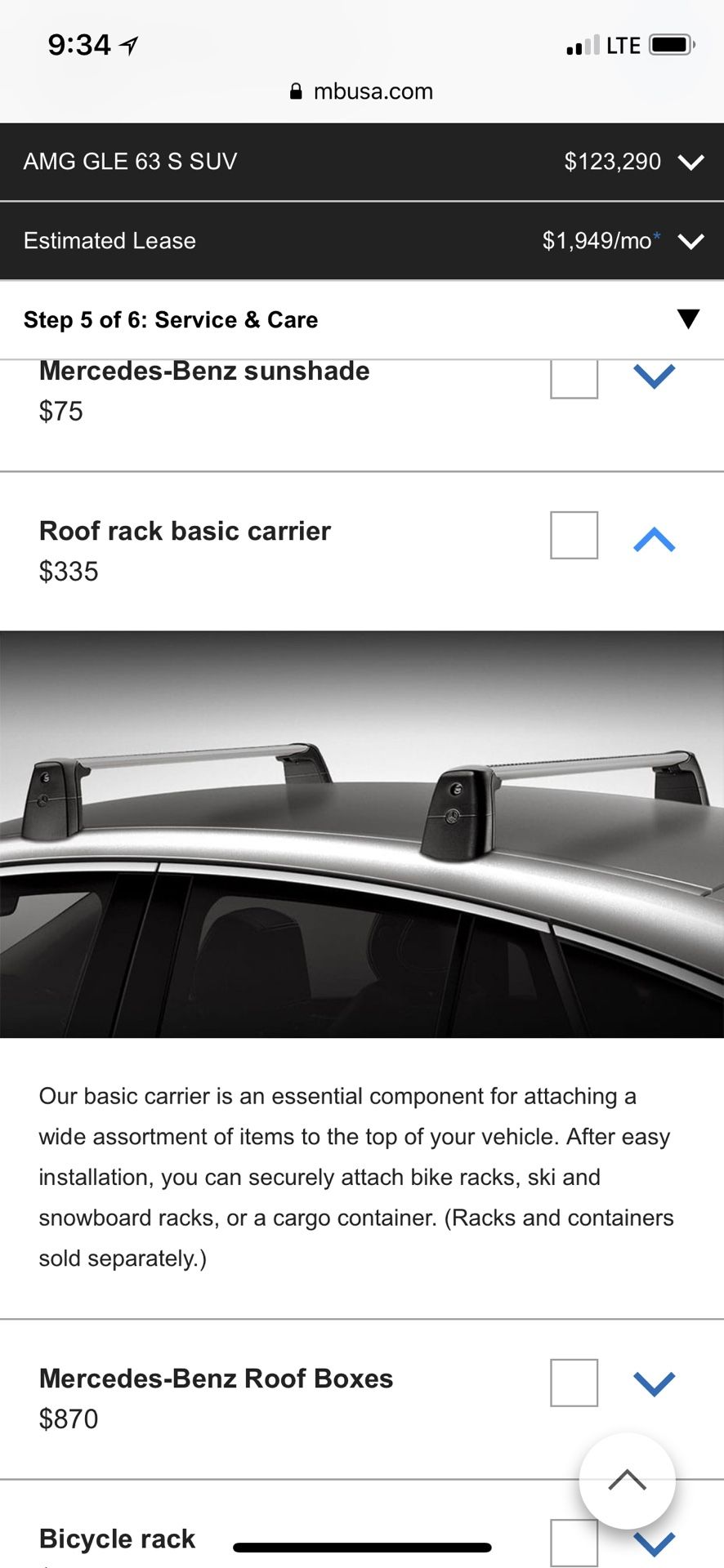Mercedes-Benz roof rack basic carrier
