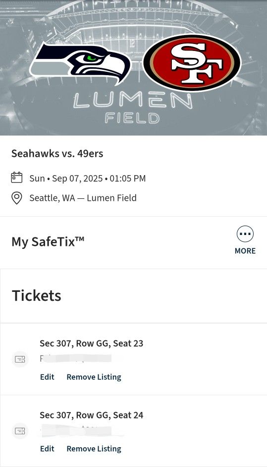 Seahawks Vs 49ers