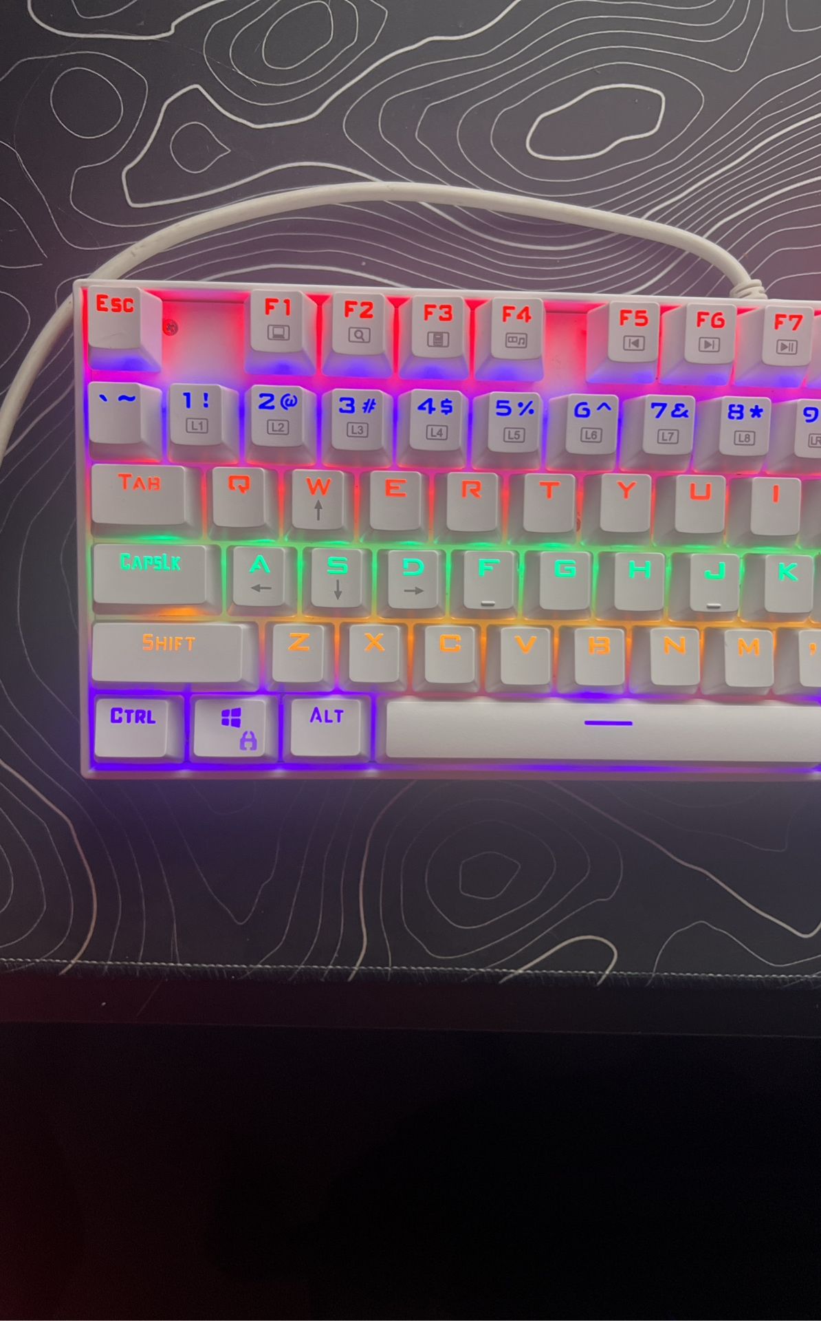 Red Dragon Kumara K552-WR Mechanical Backlit Keybored