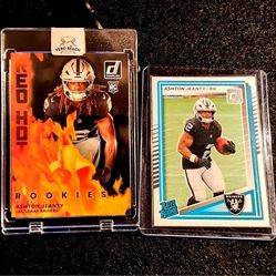 Ashton Jeanty 2 card Rookie lot! LAS VEGAS RAIDERS NFL
