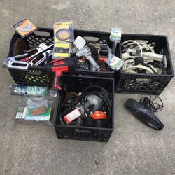 NEW USED electric battery operated hand power cord plumbing Automotive Electrical Saw Blades Extension Cords Drill Bits Nail Gun