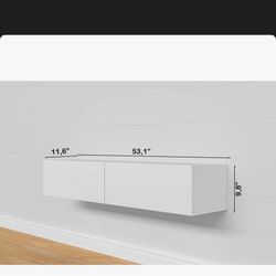 53" Floating TV Stand Up to 70" TV's Wall Mounted Media Console