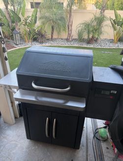 Traeger Pellet Grill with Storage Cabinet – Excellent Condition