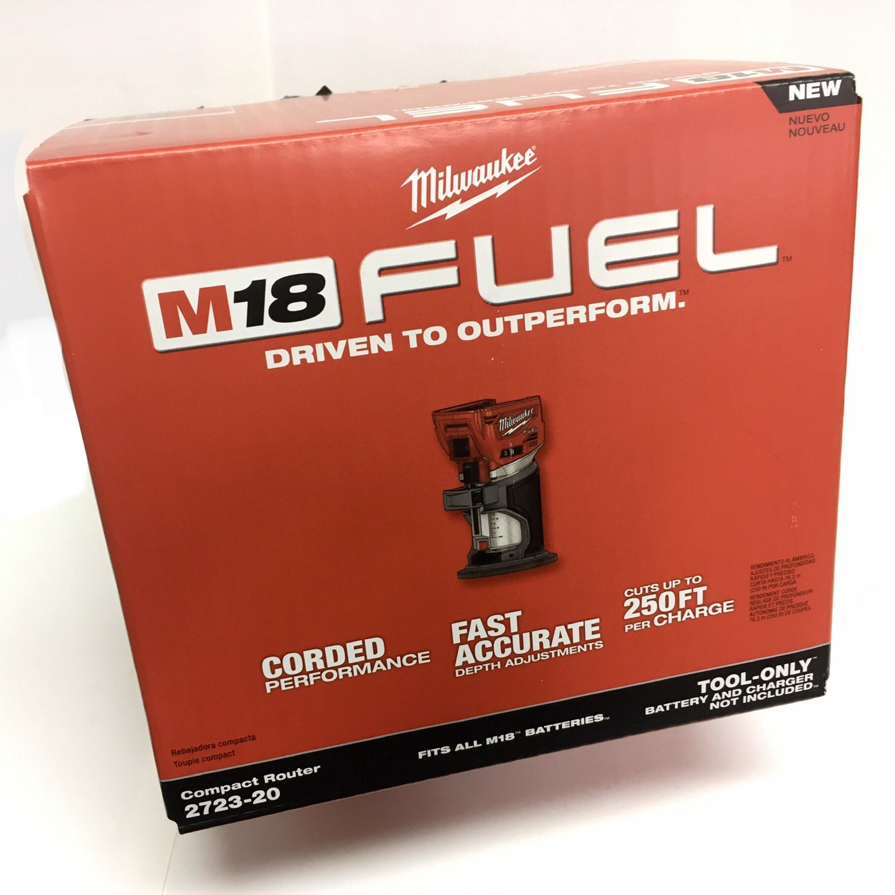 NEW! Milwaukee M18 FUEL Compact Router 18v 18 volt Cordless 2732 20 21 22 2732-20
