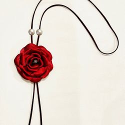 Handmade fabric flowers and necklaces 