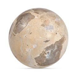Odessa Tendu Beige Marble Sphere Tabletop Accent