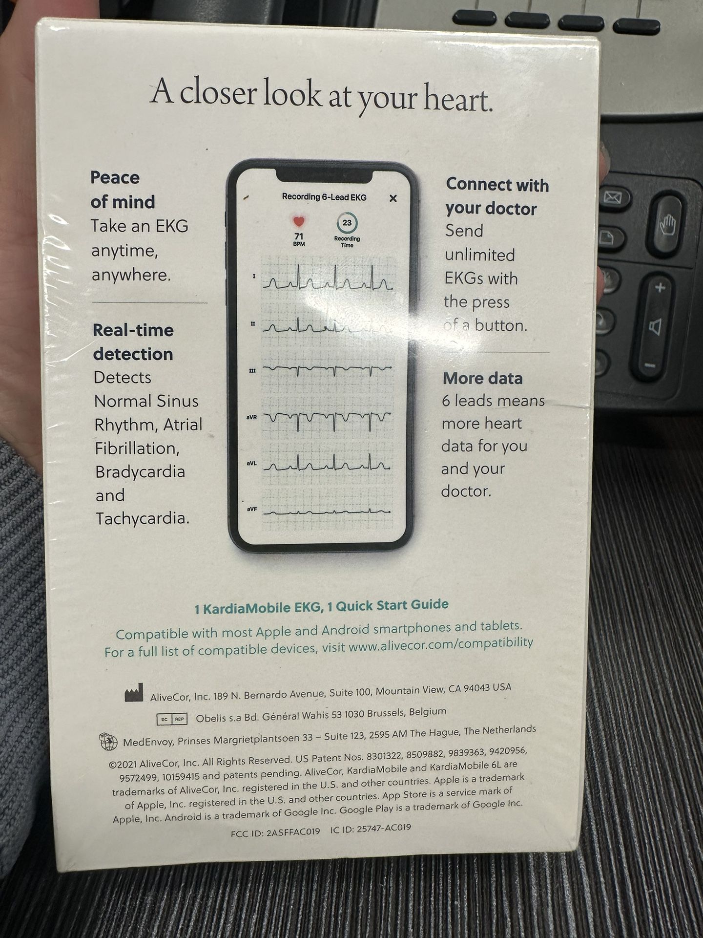 KardiaMobile 6-Lead Personal EKG Monitor – Six Views of The Heart – Detects  AFib and Irregular Arrhythmias – Instant Results in 30 Seconds – Works wit  for Sale in Jurupa Valley, CA OfferUp