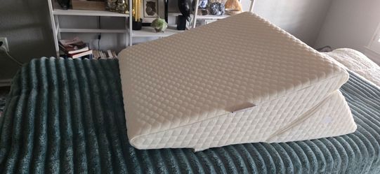 Foam Bed Wedge Pillow with Quilted Cover (Rojas & Joe Battle)