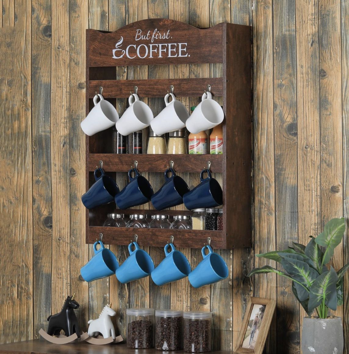 Wall-Mounted, Coffee, Cup Rack