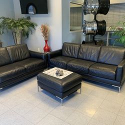 Italian Black Leather 