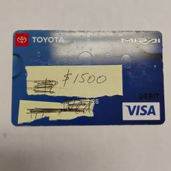 $1500 Mirai Card For Hydrogen 