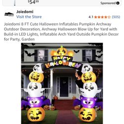 Joiedomi 8 FT Halloween Inflatable Pumpkin Archway