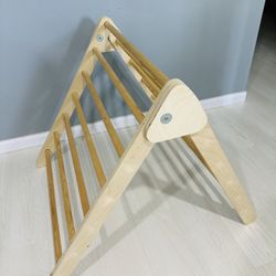 2-in-1 Pikler Triangle Set, Montessori Toddler Climbing Toys Indoor, Easy-Fold Pikler Climbing Set