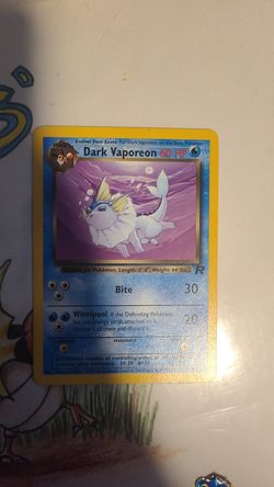 Dark Vaporeon Pokemon Card Rare