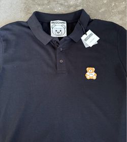 NEW Moschino AUTHENTIC Men’s Teddy Bear Polo Shirt - Black Size Large/ 40