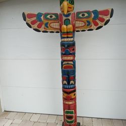 Totem Pole "Hand Carved"