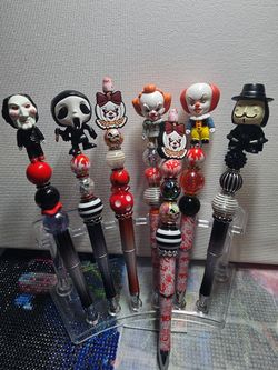 Custom beaded writing pens