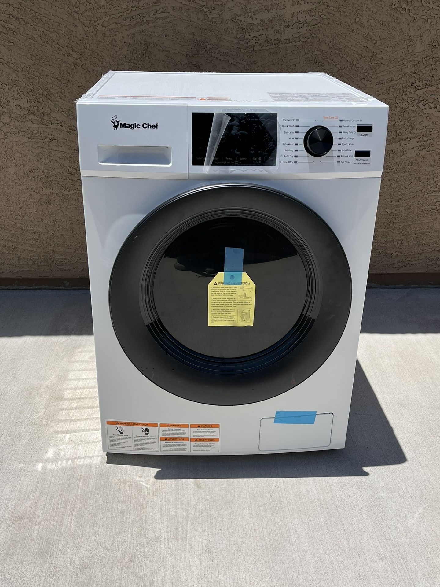Magic Chef: 23.4 in. 2.7 cu. ft. White All in One Ventless and Washer Dryer Combo