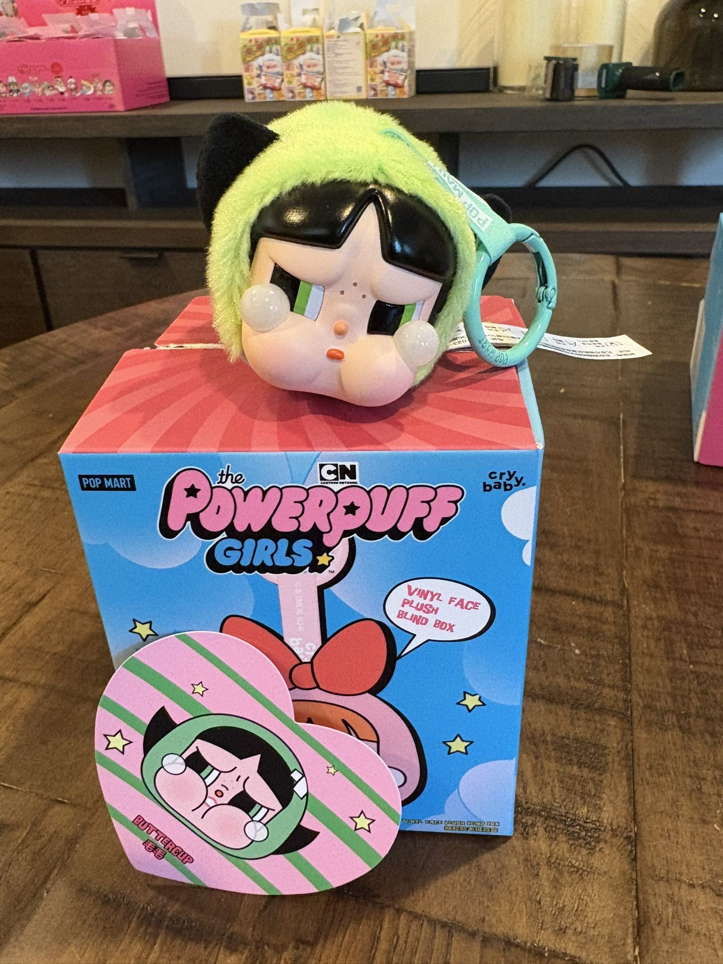 Pop Mart CRYBABY x Powerpuff Girls Series Buttercup Vinyl Face Plush