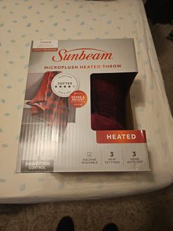 Sunbeam Microplush Heated Throw 50x60