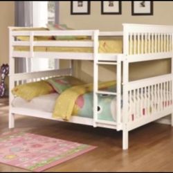 Expresso Full / Full Wooden Bunkbed With Both Nice Mattresses Included  👈🏼 