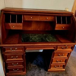 Teak Rolltop Desk
