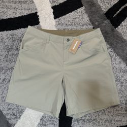 NWT Patagonia Quandary Shorts Womens Size 8 Tan Beige Hiking 5" Stretch