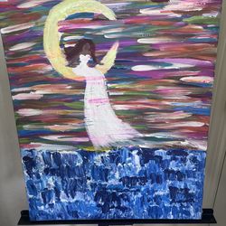 Crsent moon painting 🖼️