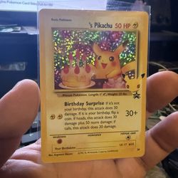 Birthday Pikachu Celebrations Black Star Promo