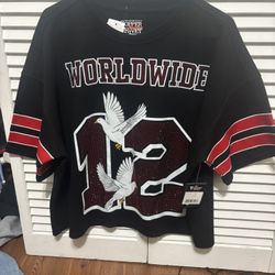 black, red, jersey, streetwear, graphic, oversized, athletic, bold, sports-inspired