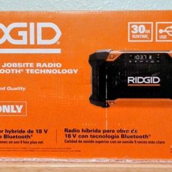 Ridgid 18 Volt Hybrid Jobsite Radio With Bluetooth..$90...Firm On Price.... Brand New... Pickup Only.....