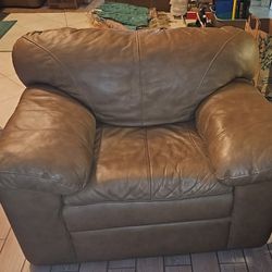 Oversized Leather Sofa Chair