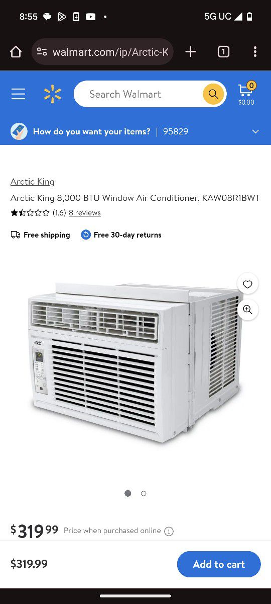 Artic King 8,000 BTU Window Air Conditioner 
