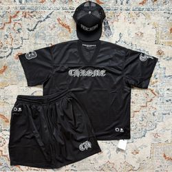 Chrome Hearts 2 Piece Suit Black  M/L/XL