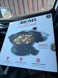 Aroma Nonstick Electric Wok 5 Quart