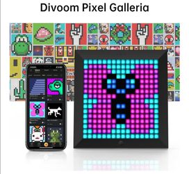 Divoom TimeBox Evo -- Pixel Art Bluetooth Speaker with 16x16 LED Display APP Control - Cool Animation Frame & Gaming Room Setup & Bedside Alarm Clock-