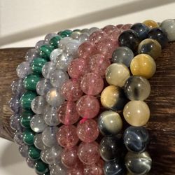 Natural Stone 6mm Natural Crystal Bracelet Quartz 