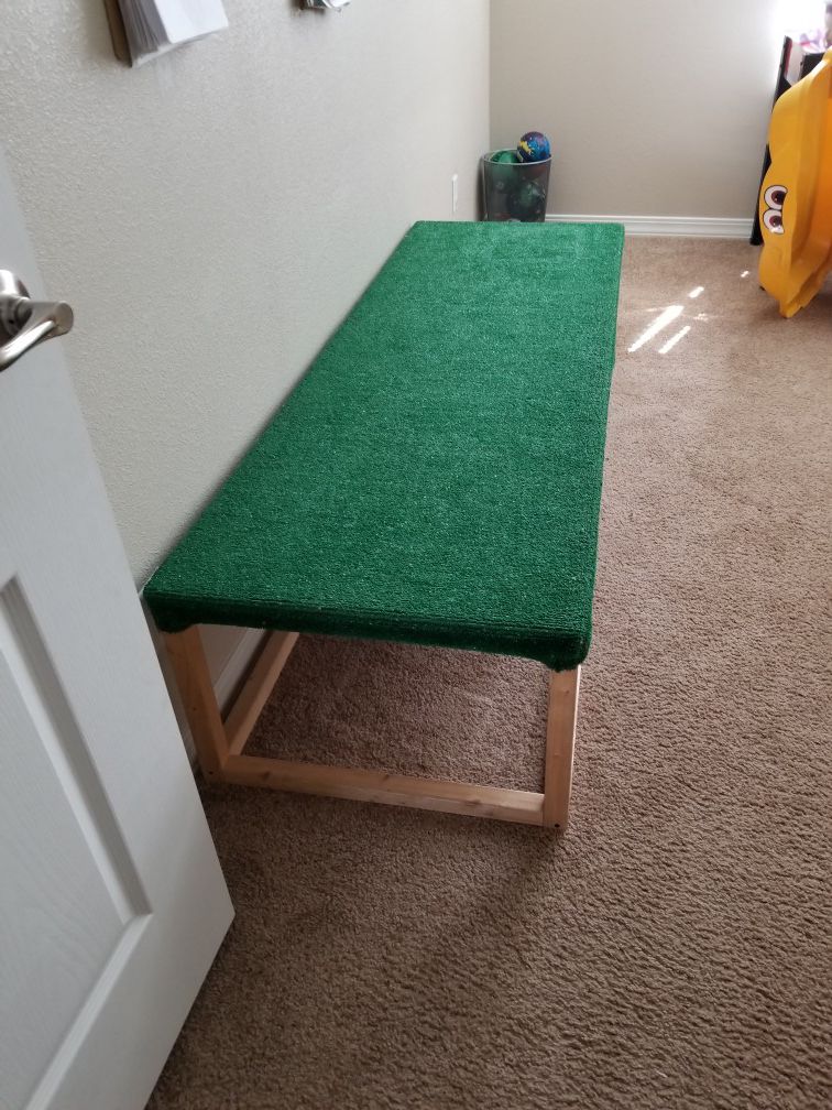 Grass covered play table