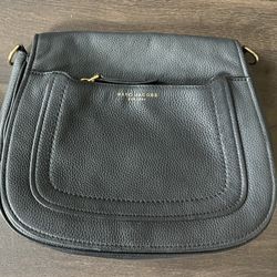 Marc Jacobs Black Leather Crossbody Bag — Gold Hardware — Excellent Condition