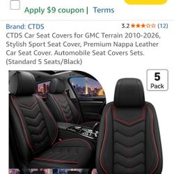 CTDS Car Seat Covers for GMC Terrain 2010-2026
