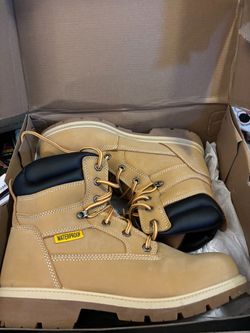 Brahma Waterproof Work Boots Tan Lace-Up