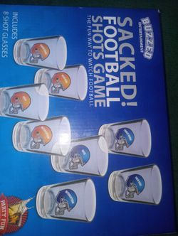 NFL FOOTBALL SACK GLASS SHOT GLASSES only 10!!