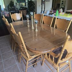Antique Wood Large Dinning Table 