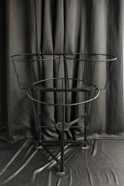 Metal 3-Basket Display Rack / Retail Display Stand