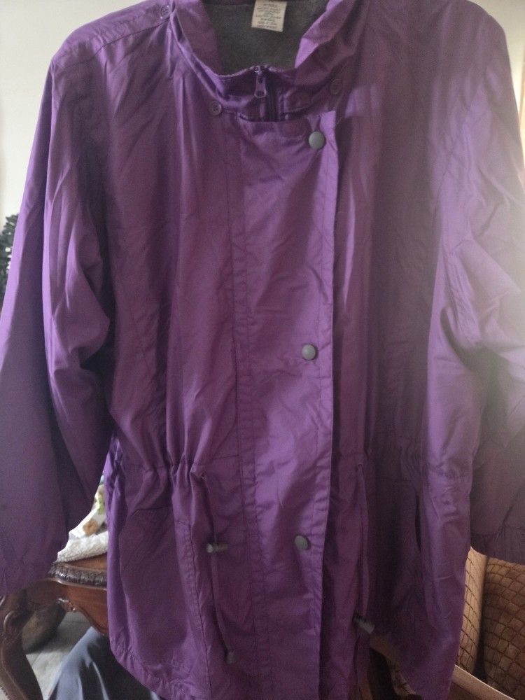 Ladies Purple Waterproof Jacket