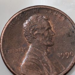1990 No Mint Lincoln Memorial Penny