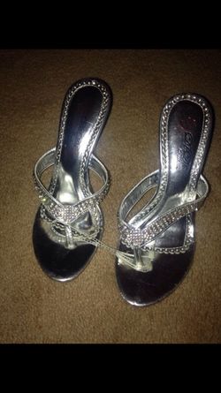 New silver heels