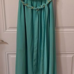 Papaya Strapless Elastic Waist Maxi Dress (VVGUG)