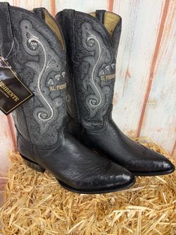 NEW SIZE 11.5 REAL OSTRICH SKIN COWBOY BOOTS